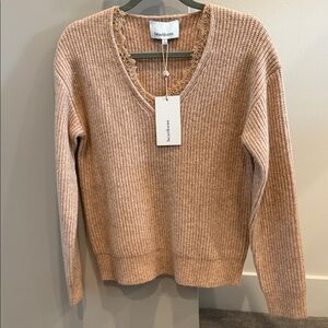 Heartloom V-Neck Sweater in Tan